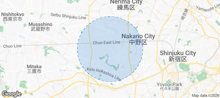 Suginami-ku Airbnb map